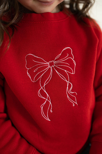 Child Sweatshirt // Red Bow