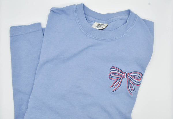 Youth Embroidered Tee //Bow