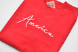 Adult Embroidered Tee// America