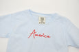 Youth Embroidered Tee //America on Light Blue